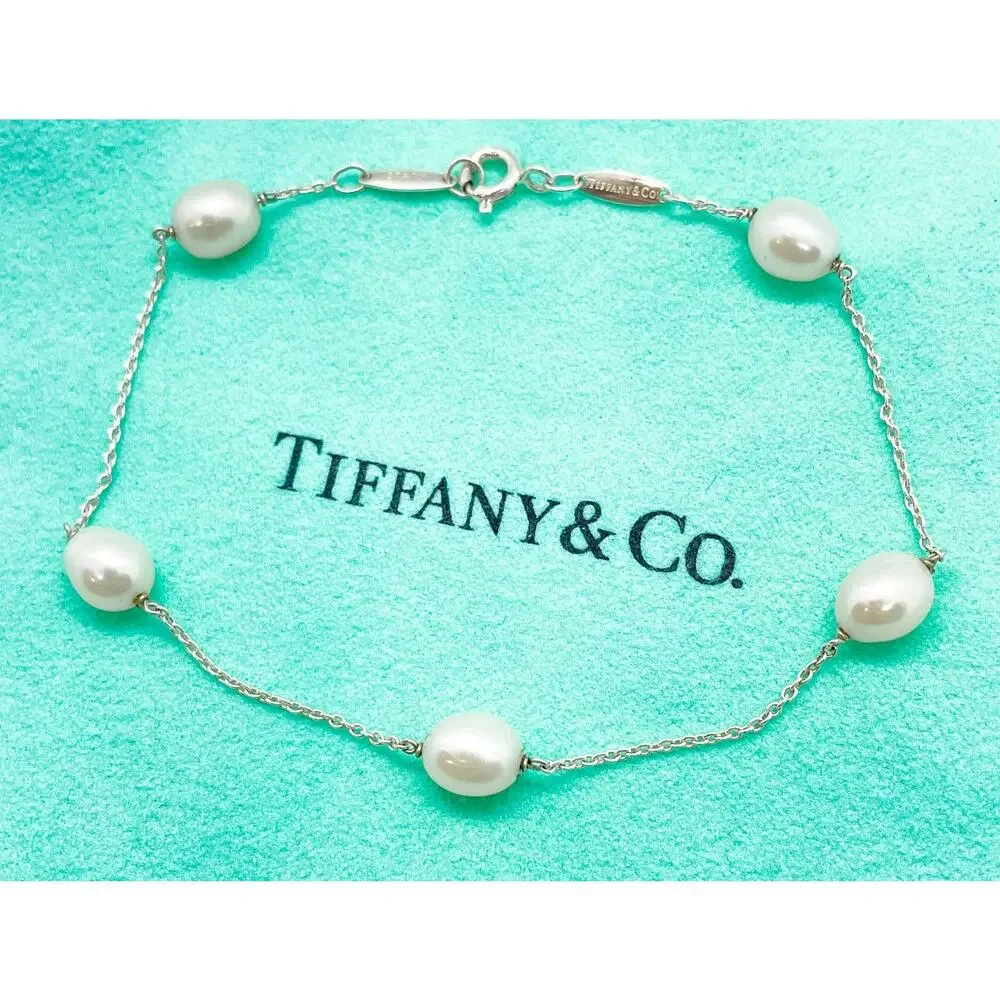 Tiffany & Co. Elsa Peretti 6-6.5mm Pearls by the Yard Bracelet Silver 7.75